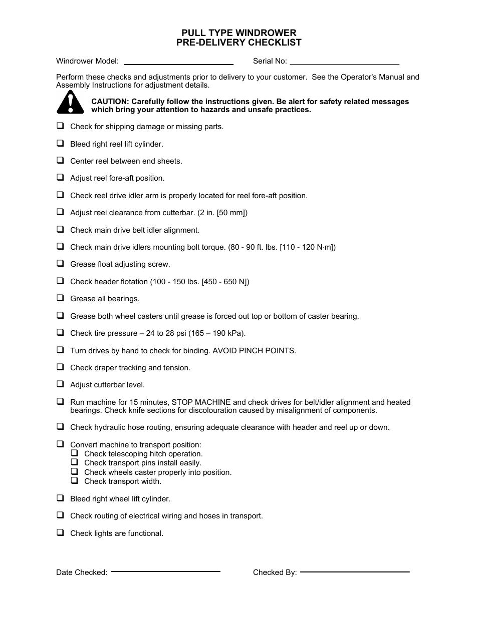 MacDon 3020 Pull-Type Windrower User Manual | Page 89 / 89