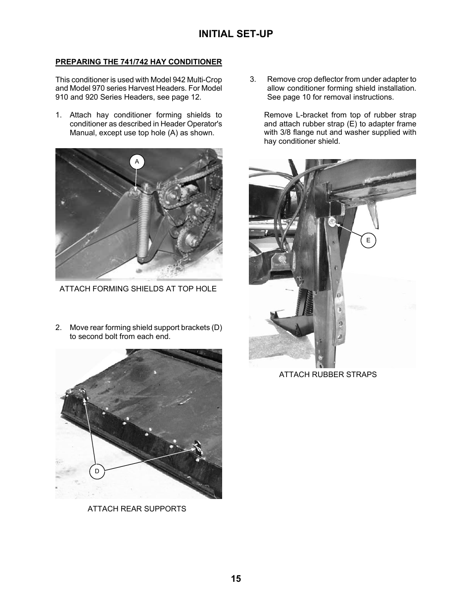 Initial set-up | MacDon 802 Bi-Directional Adapter User Manual | Page 16 / 44