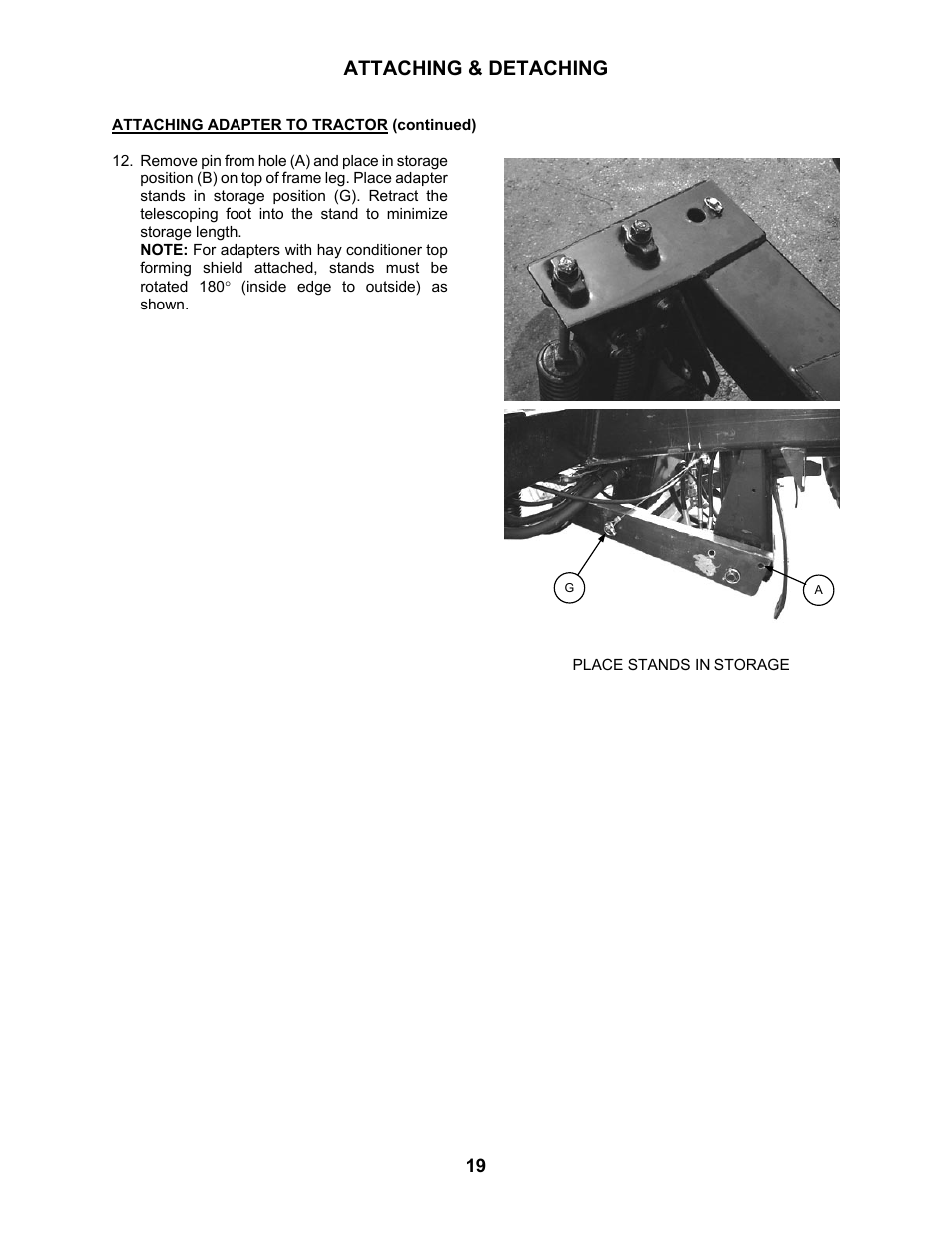 Attaching & detaching | MacDon 802 Bi-Directional Adapter User Manual | Page 20 / 44