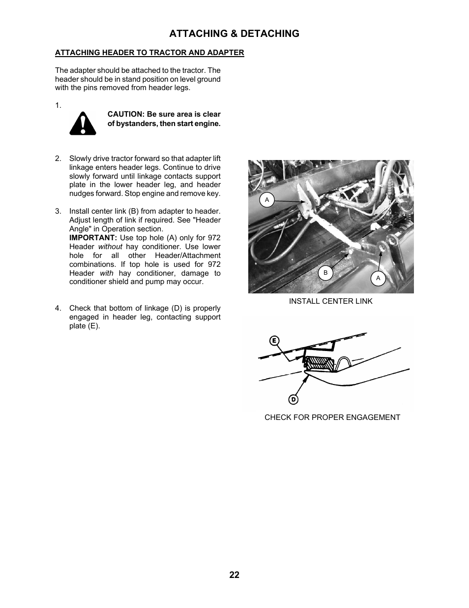 Attaching & detaching | MacDon 802 Bi-Directional Adapter User Manual | Page 23 / 44