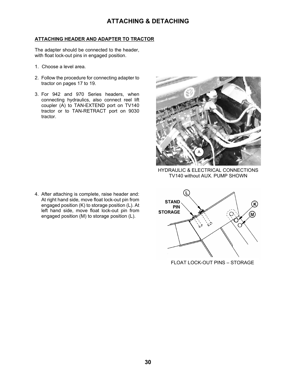 Attaching & detaching | MacDon 802 Bi-Directional Adapter User Manual | Page 31 / 44
