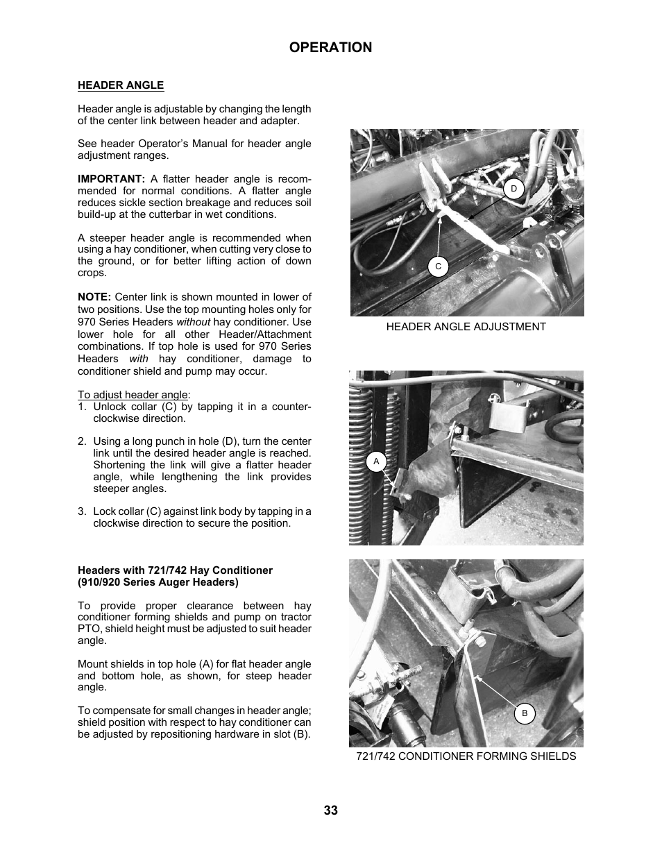 Operation | MacDon 802 Bi-Directional Adapter User Manual | Page 34 / 44