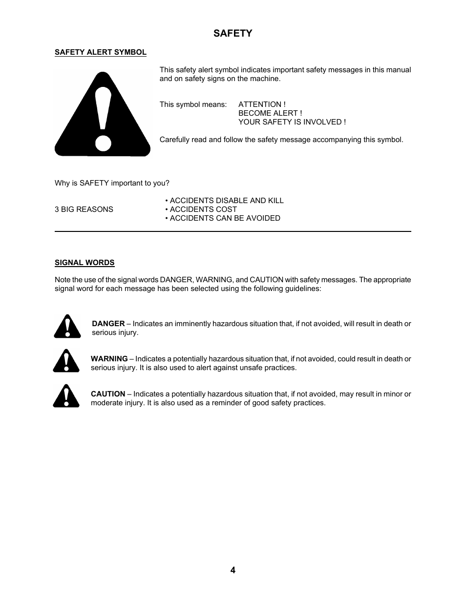 Safety | MacDon 802 Bi-Directional Adapter User Manual | Page 5 / 44