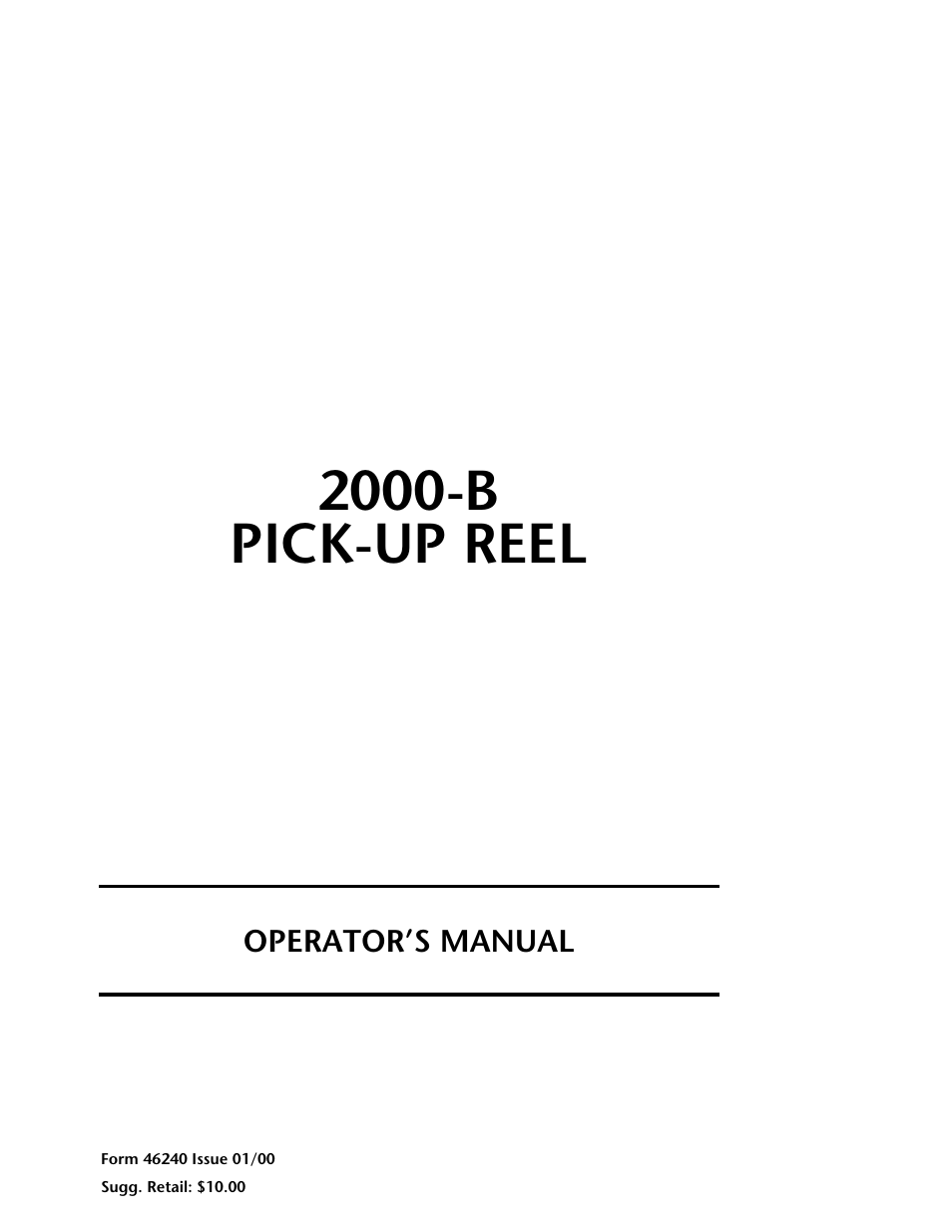 MacDon 2000B Pick-Up Reel User Manual | 30 pages