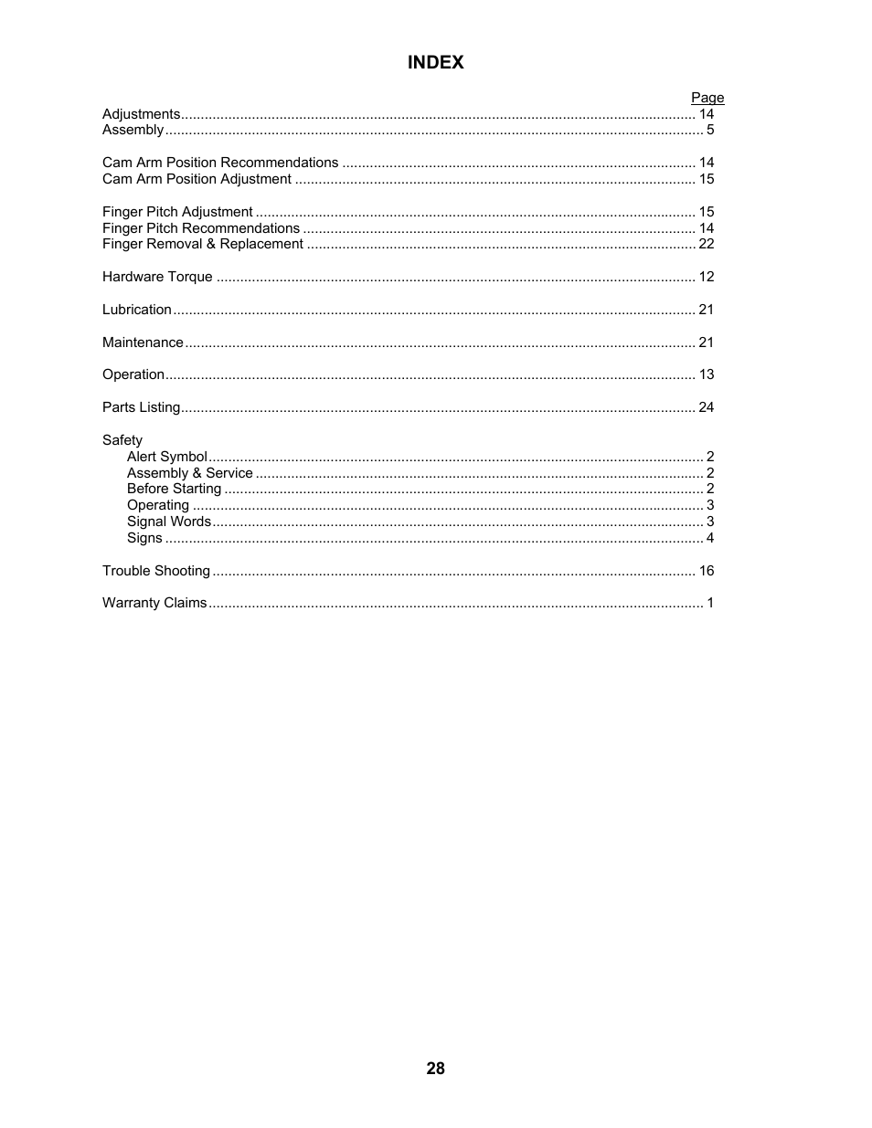 MacDon 2000B Pick-Up Reel User Manual | Page 29 / 30