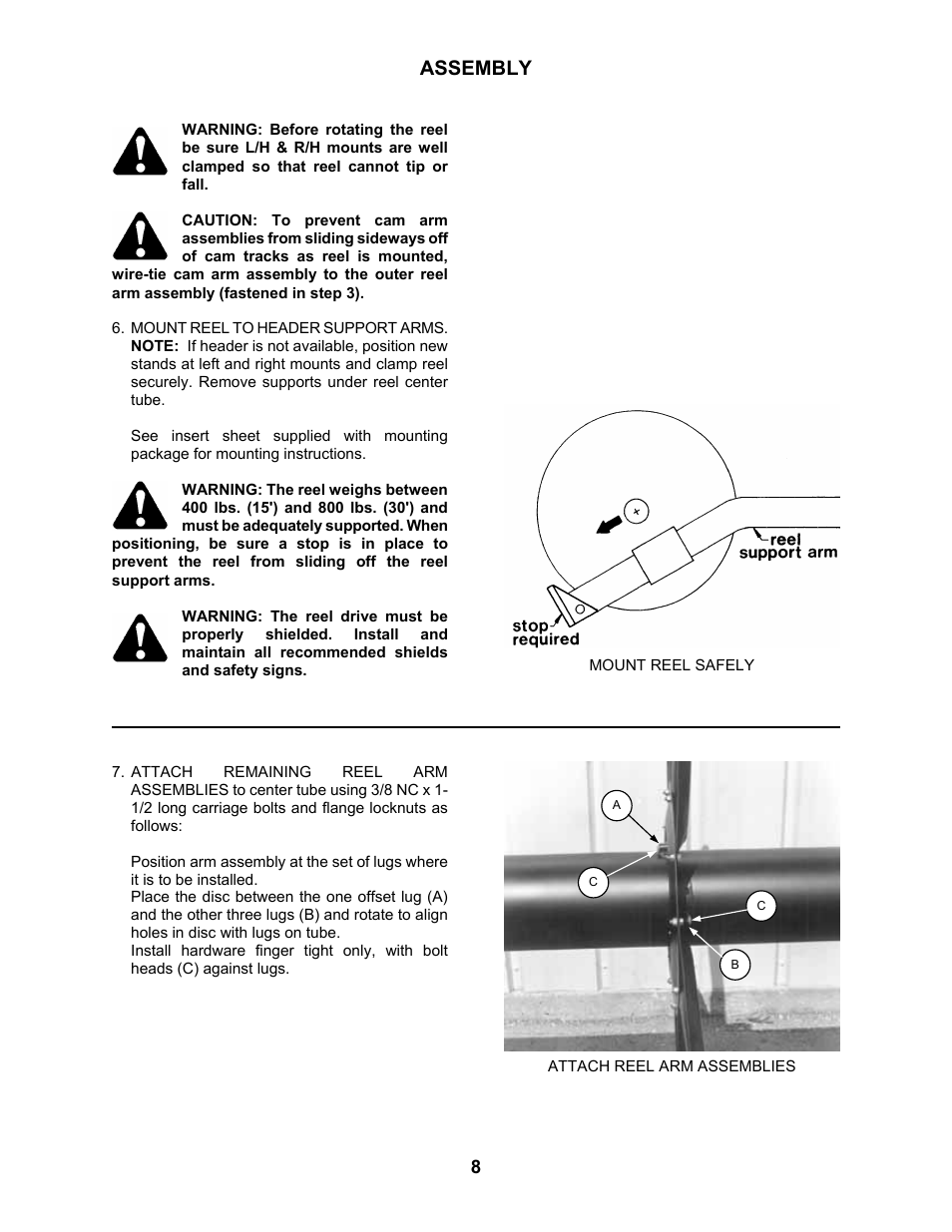 Assembly | MacDon 2000B Pick-Up Reel User Manual | Page 9 / 30