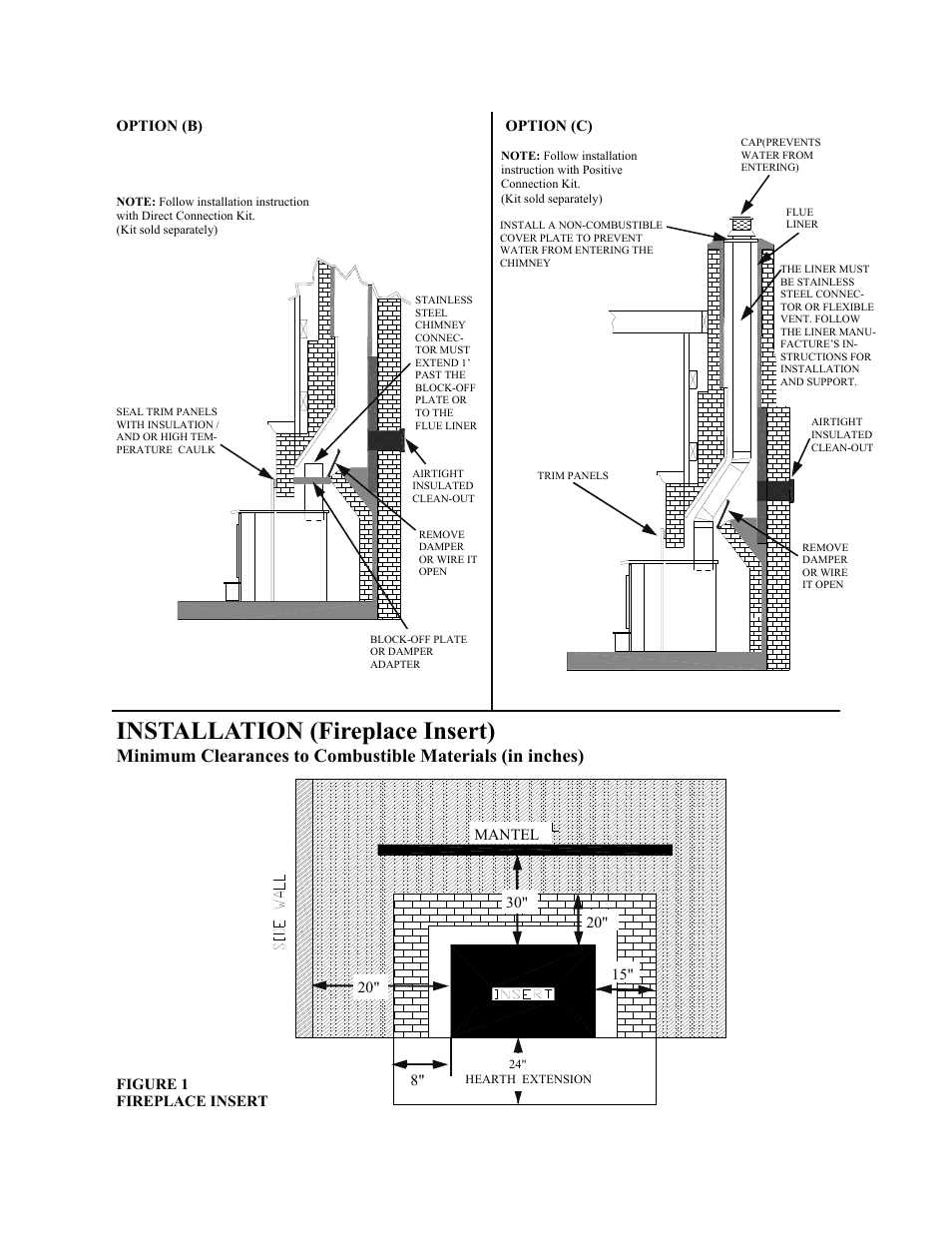 Installation (fireplace insert) | New Buck Corporation 91 User Manual | Page 9 / 29