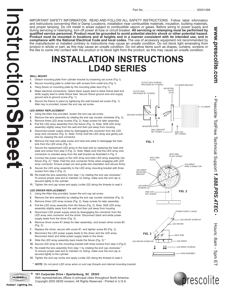 Prescolite LD4D User Manual | 1 page