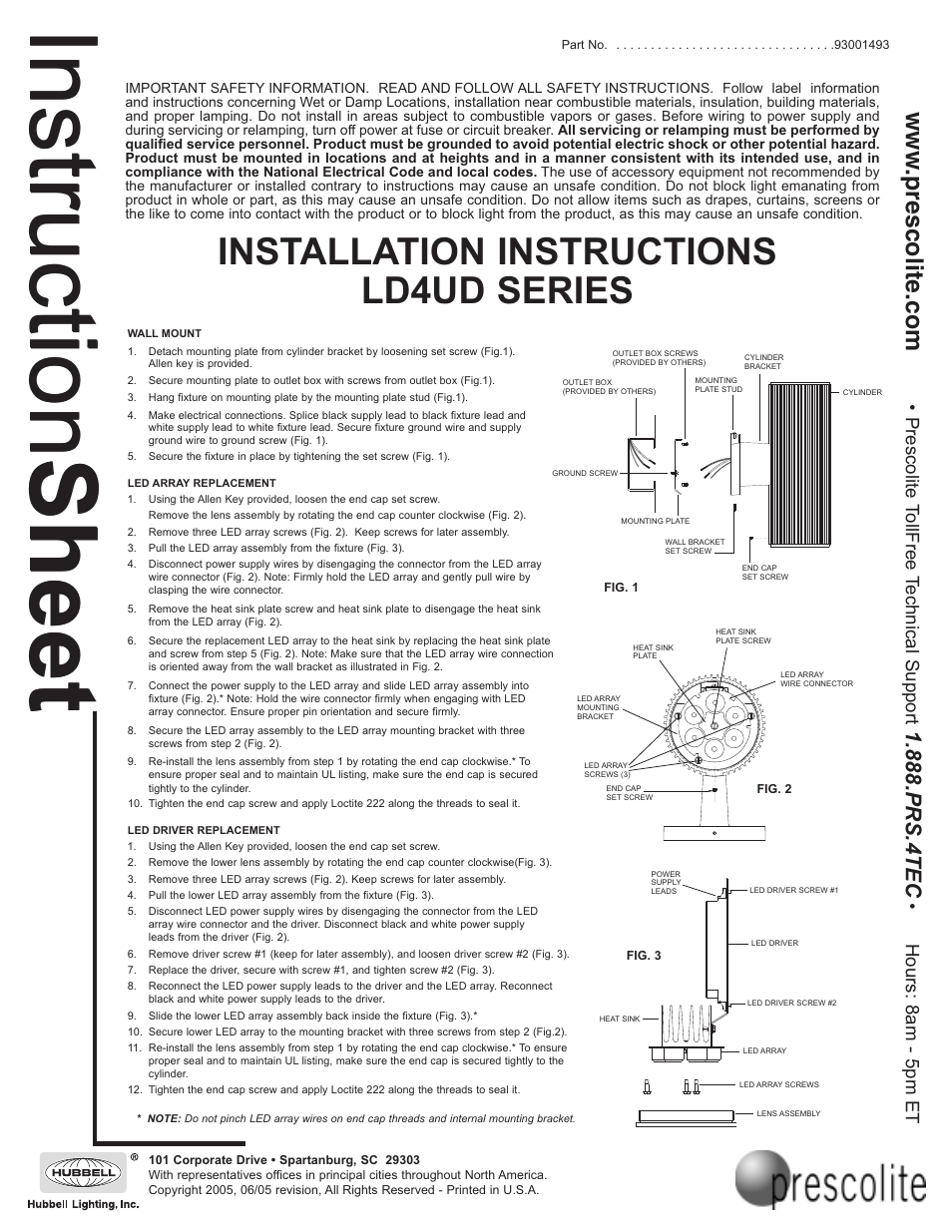 Prescolite LD4UD User Manual | 1 page