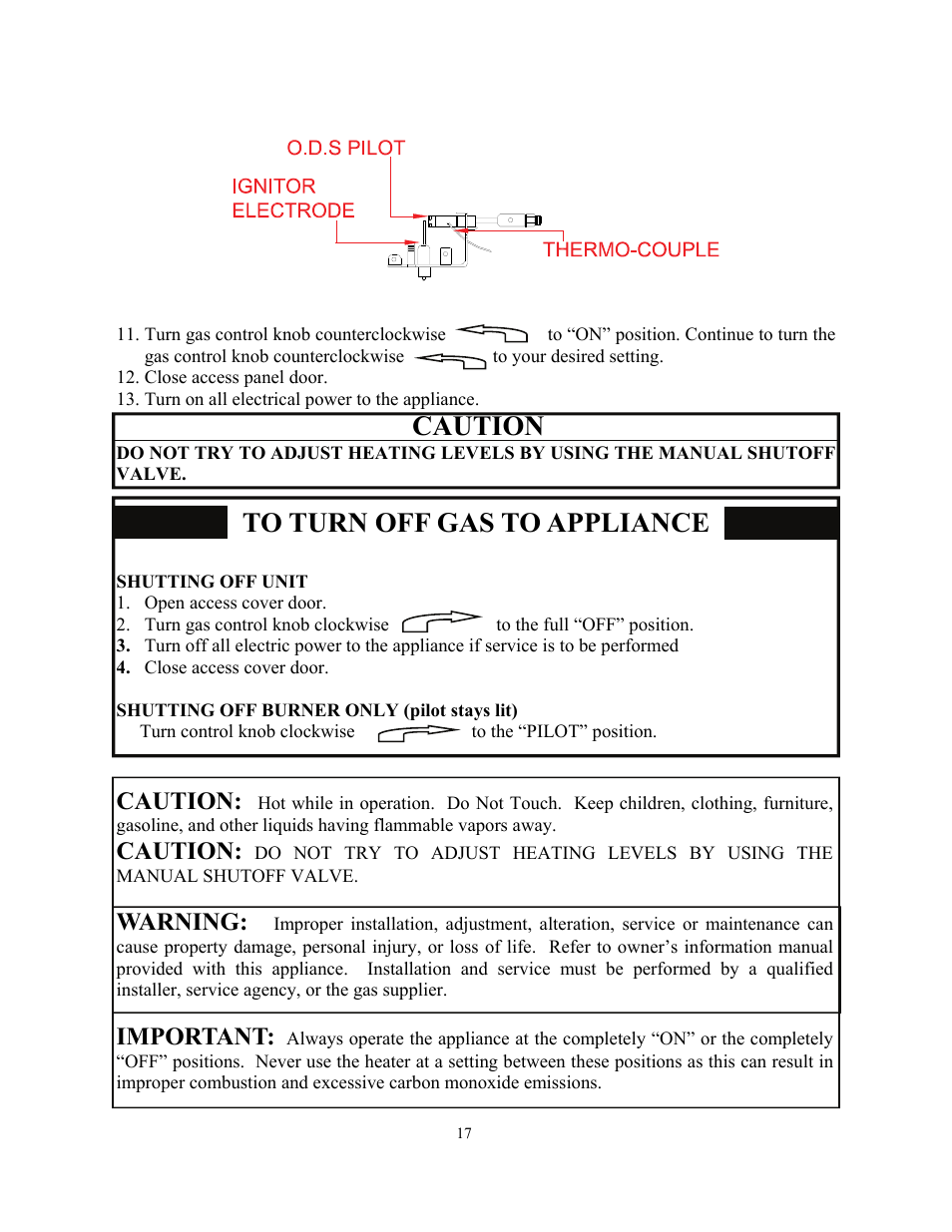 Caution, Warning, Important | New Buck Corporation 34 User Manual | Page 19 / 55