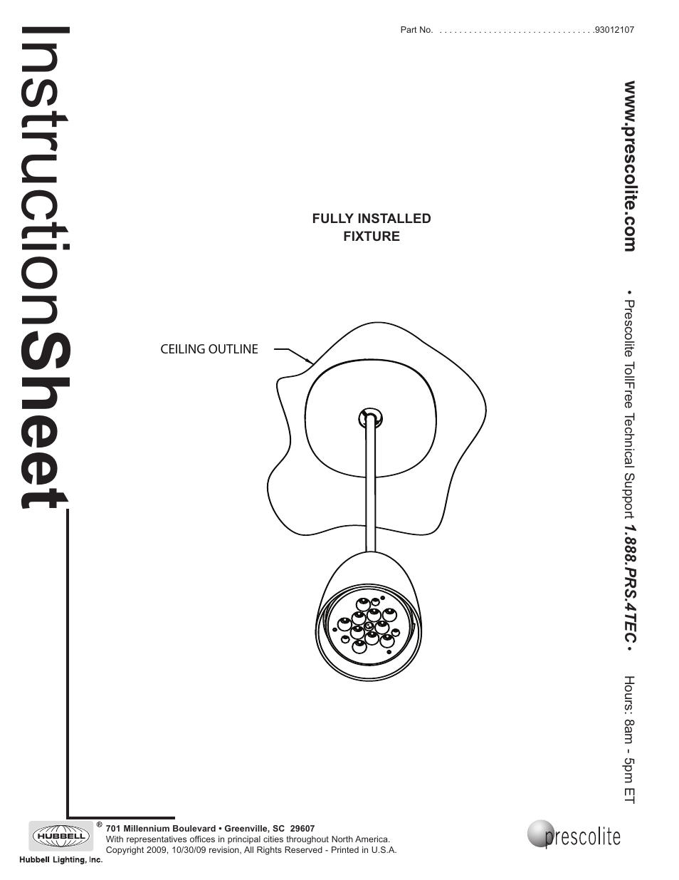 For sdpsled for rdpsled, Ins tru ctio n s he et | Prescolite RDPS6LED User Manual | Page 3 / 3