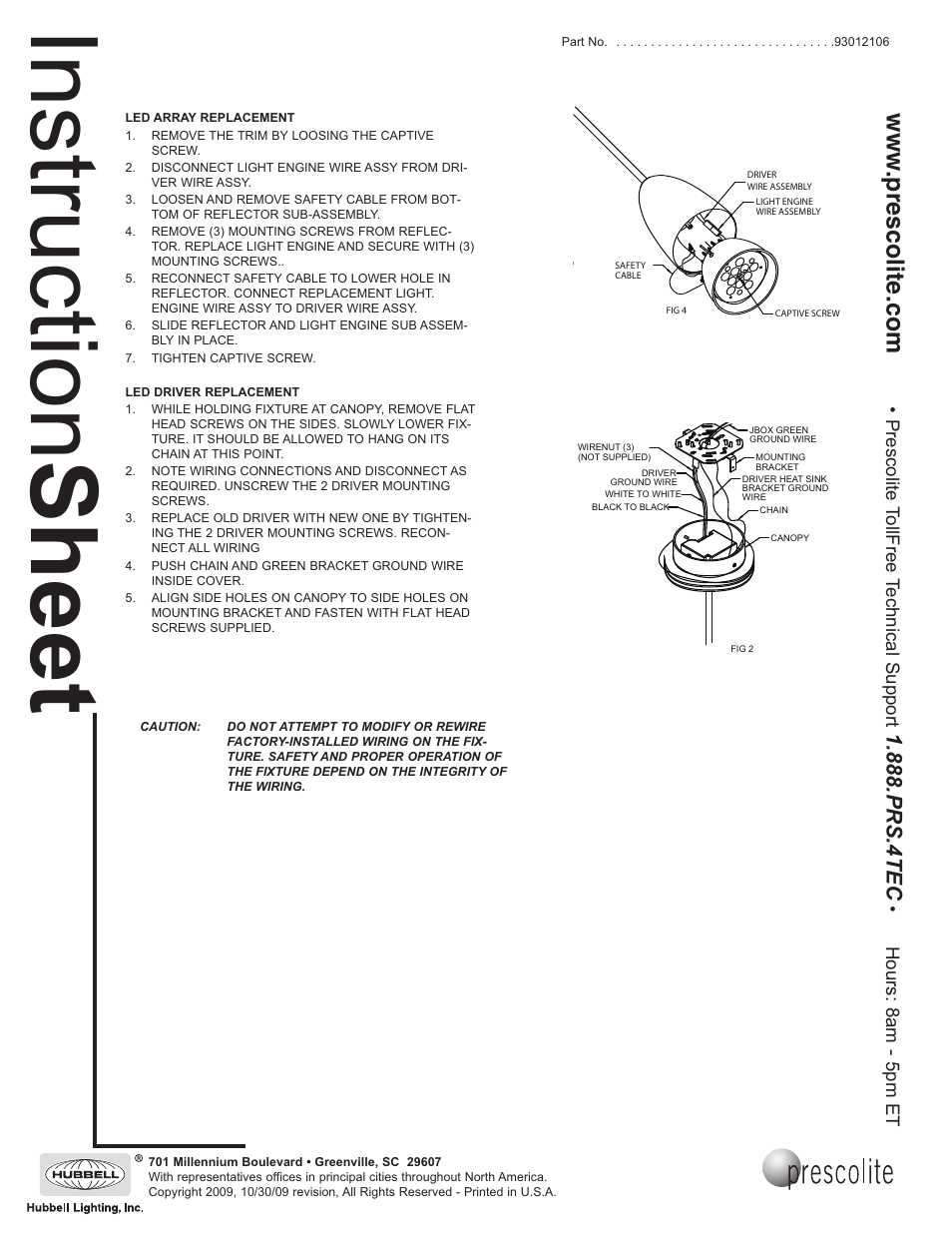 Ins tru ctio n s he et, For sdpsled for rdpsled, For sdpsled | W.p re sc olit e.c om | Prescolite SDPS6LED User Manual | Page 2 / 3