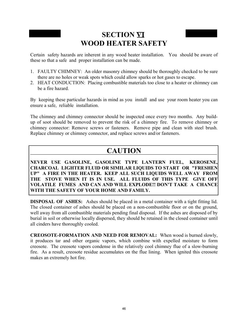 Caution | New Buck Corporation 261 User Manual | Page 48 / 53