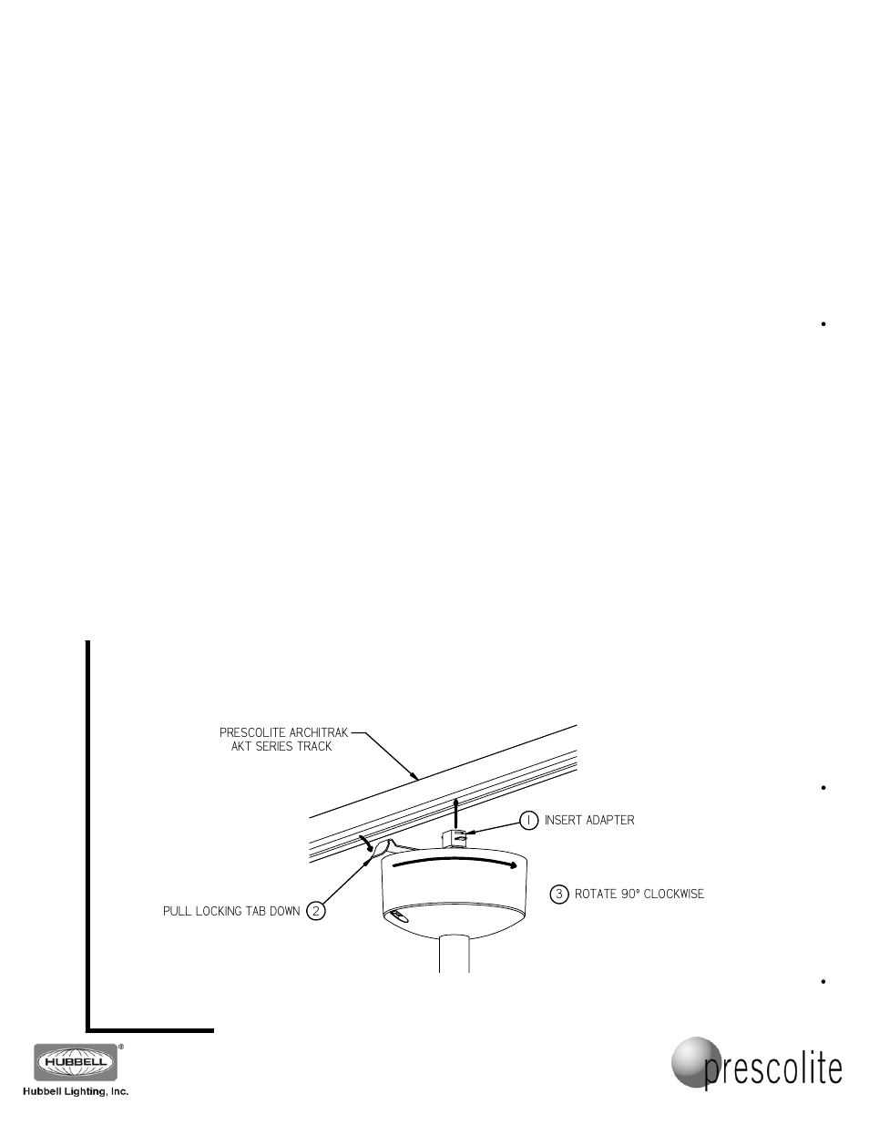 Prescolite AKT6LED3 Track Mount User Manual | 2 pages