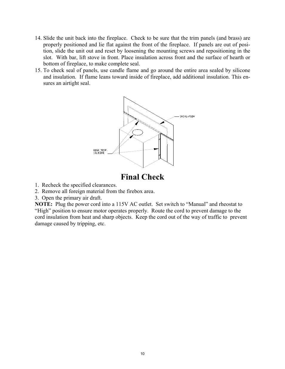 Final check | New Buck Corporation 85 User Manual | Page 12 / 39