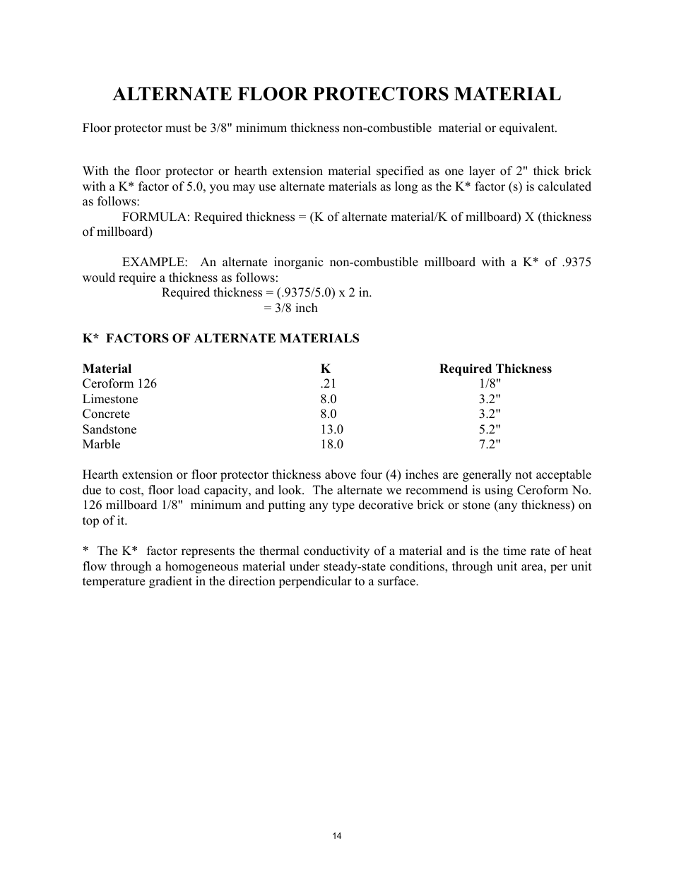 Alternate floor protectors material | New Buck Corporation 85 User Manual | Page 16 / 39
