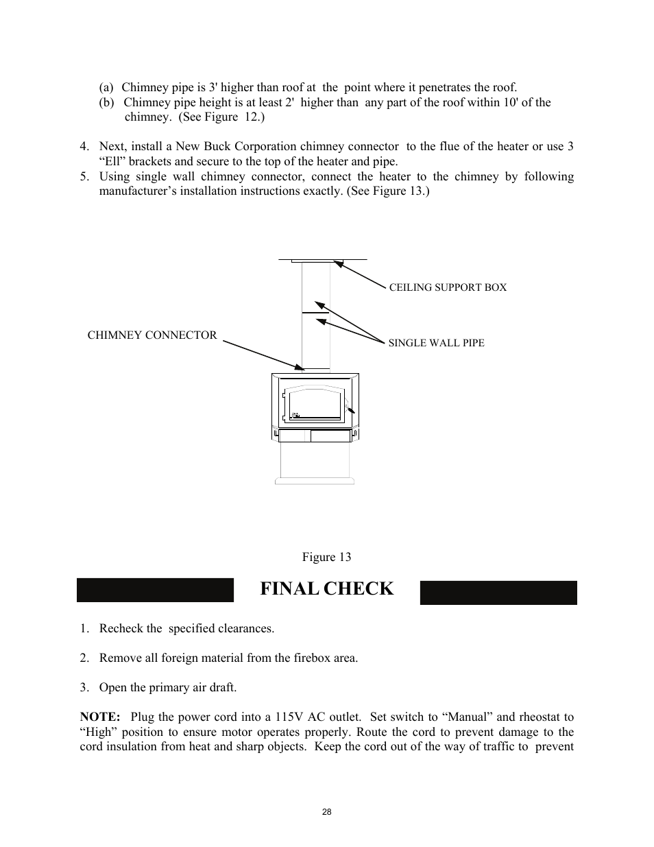 Final check | New Buck Corporation 85 User Manual | Page 30 / 39