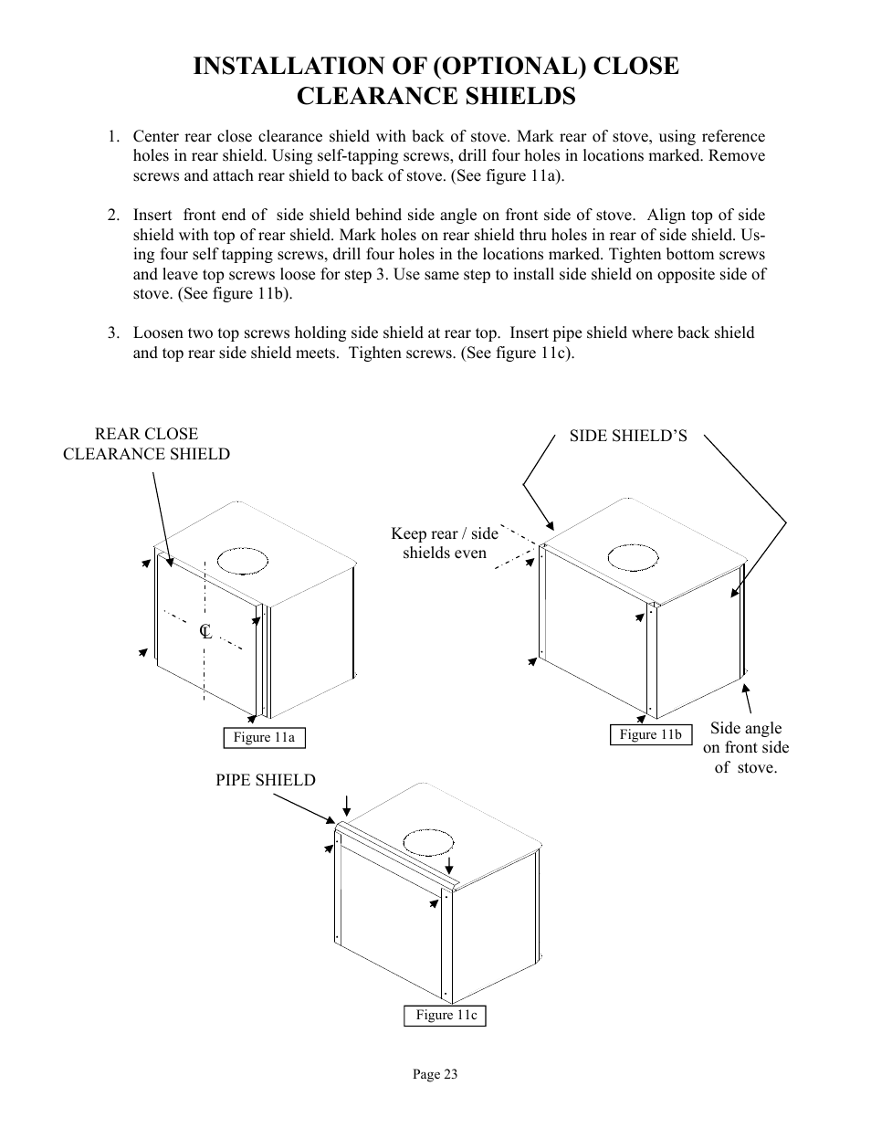 Installation of (optional) close clearance shields | New Buck Corporation 81 User Manual | Page 25 / 39