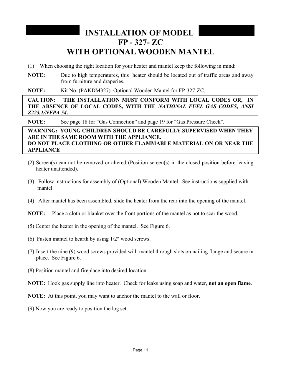 New Buck Corporation MODEL FP-327-ZC User Manual | Page 13 / 45