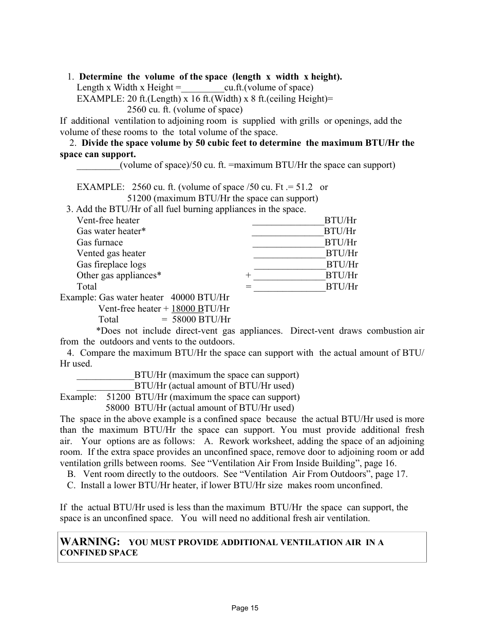 Warning | New Buck Corporation MODEL FP-327-ZC User Manual | Page 17 / 45