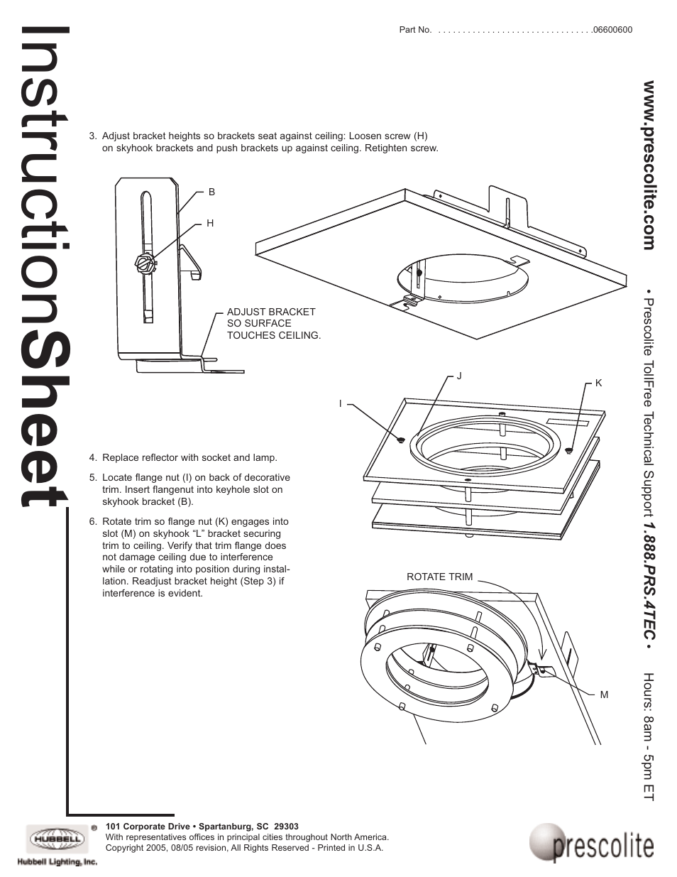 Instruction sheet | Prescolite SIGNOS User Manual | Page 2 / 2
