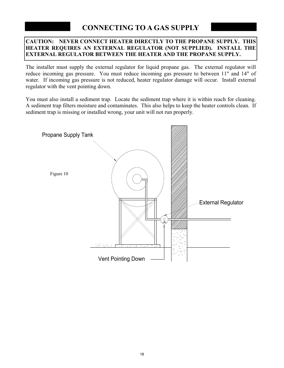 Connecting to a gas supply | New Buck Corporation 1110 User Manual | Page 20 / 43