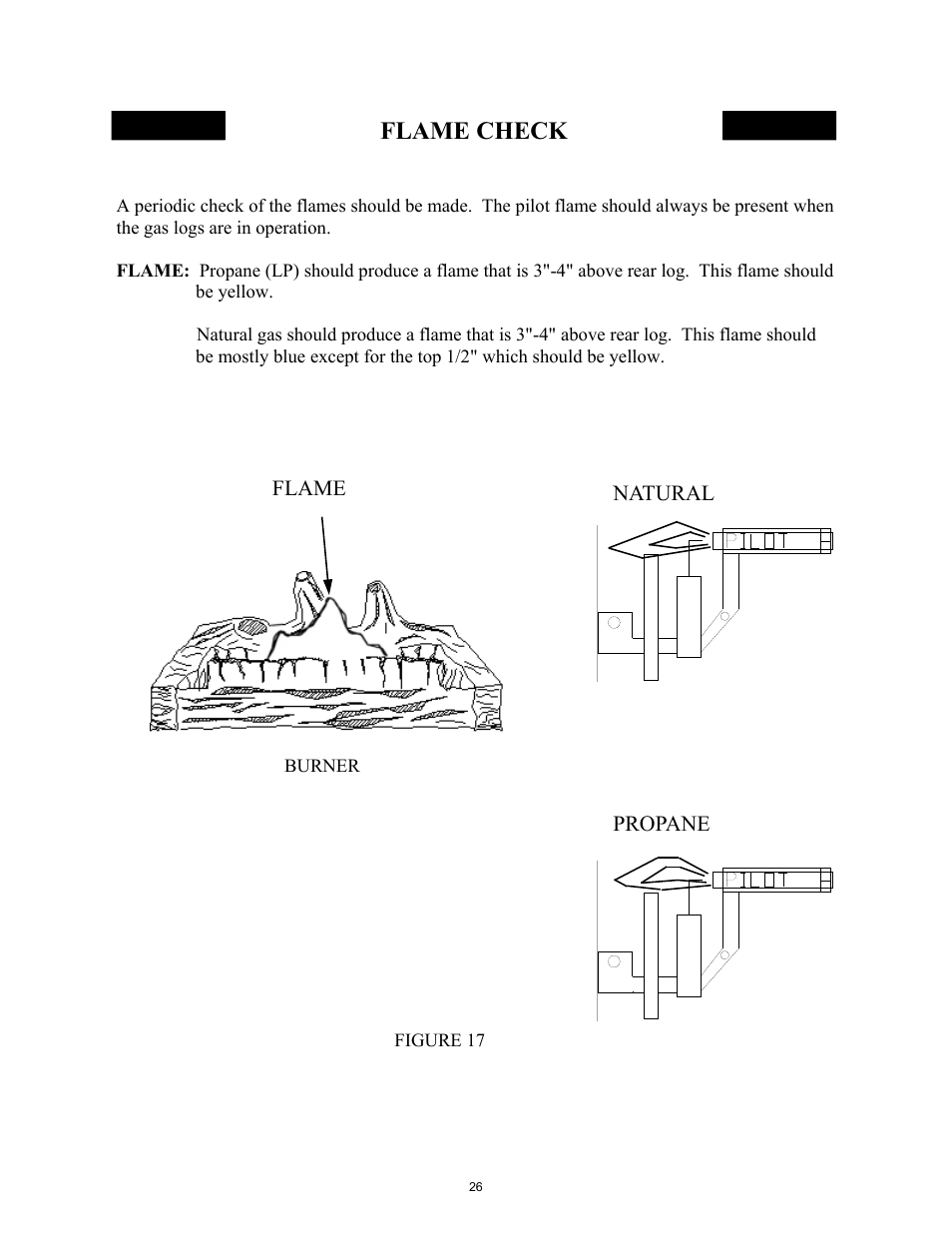 Flame check | New Buck Corporation 1110 User Manual | Page 28 / 43