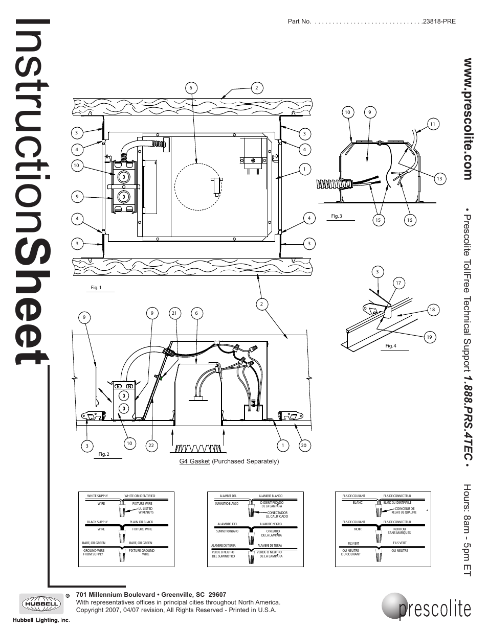 Ins tru ctio n s he et, 8 88 .p rs .4t ec | Prescolite IBX4-12 User Manual | Page 2 / 2