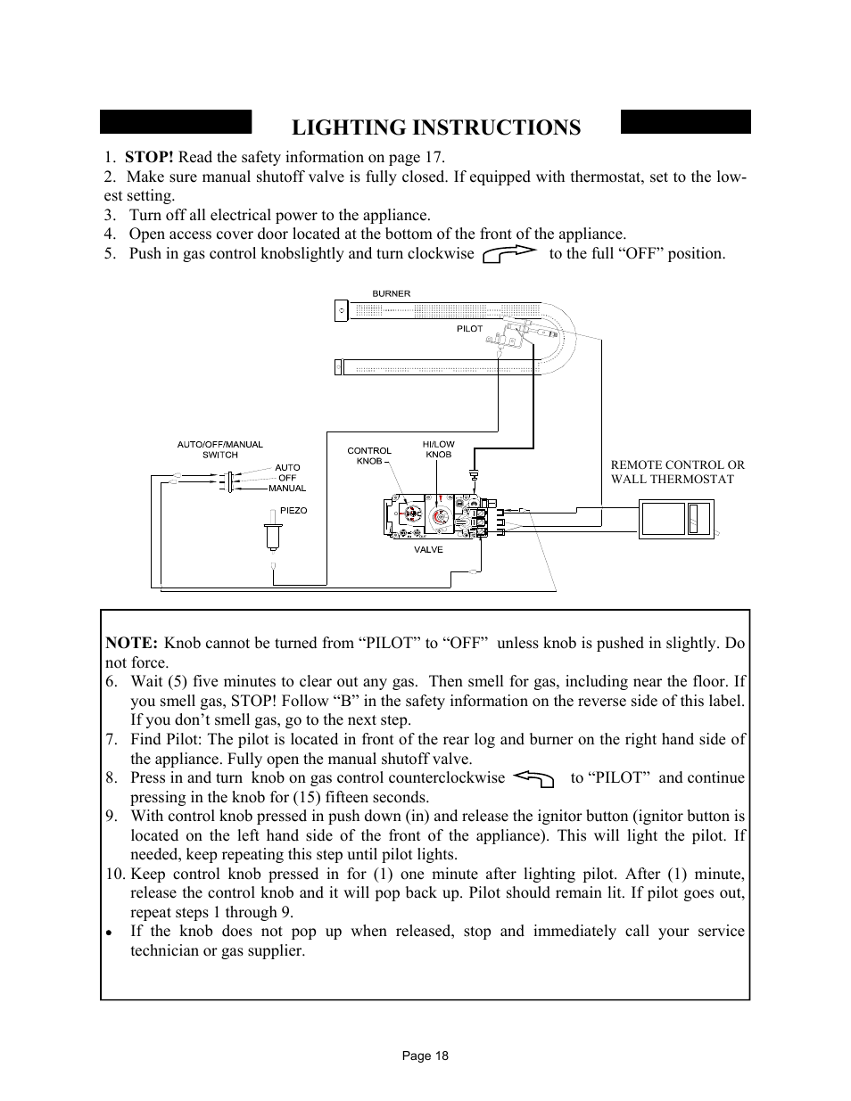 Lighting instructions | New Buck Corporation 329 User Manual | Page 22 / 55