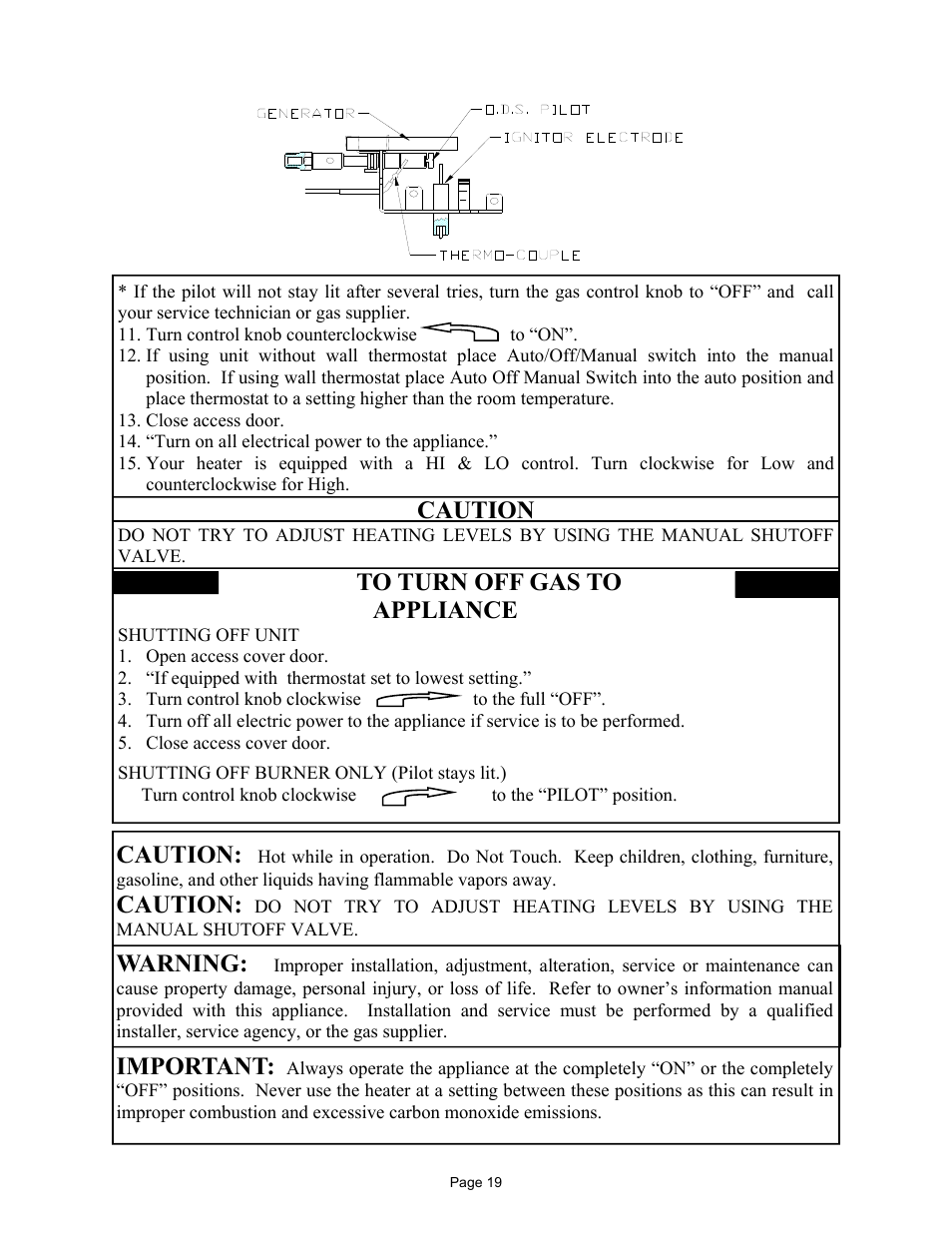 Caution, Warning, Important | New Buck Corporation 329 User Manual | Page 23 / 55