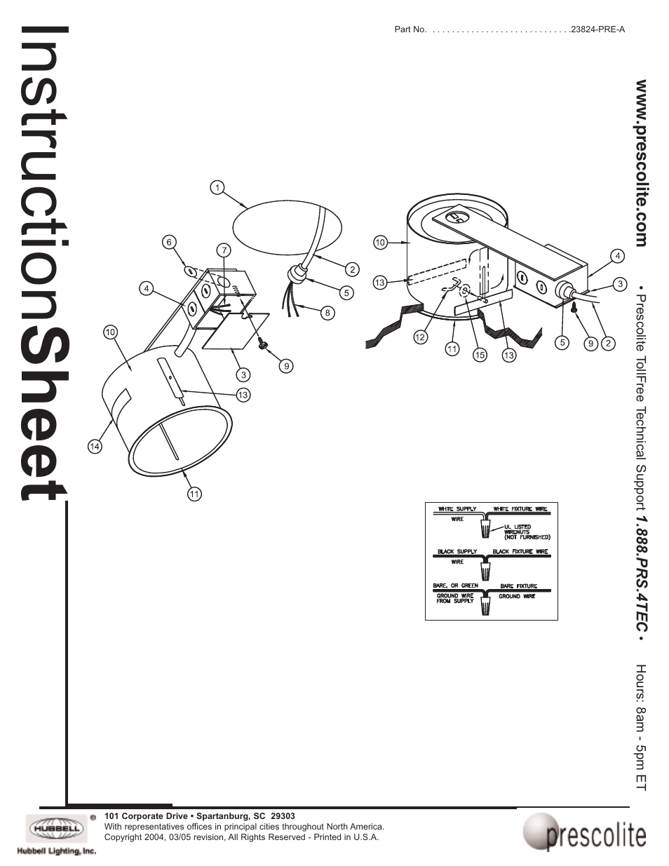 Instruction sheet | Prescolite RMNICS User Manual | Page 2 / 2