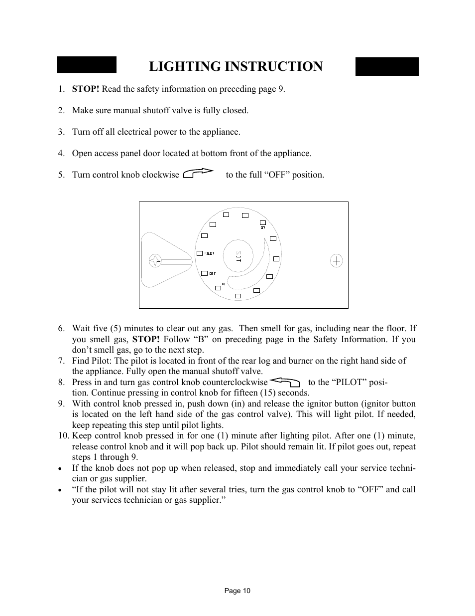 Lighting instruction | New Buck Corporation 384 User Manual | Page 14 / 54