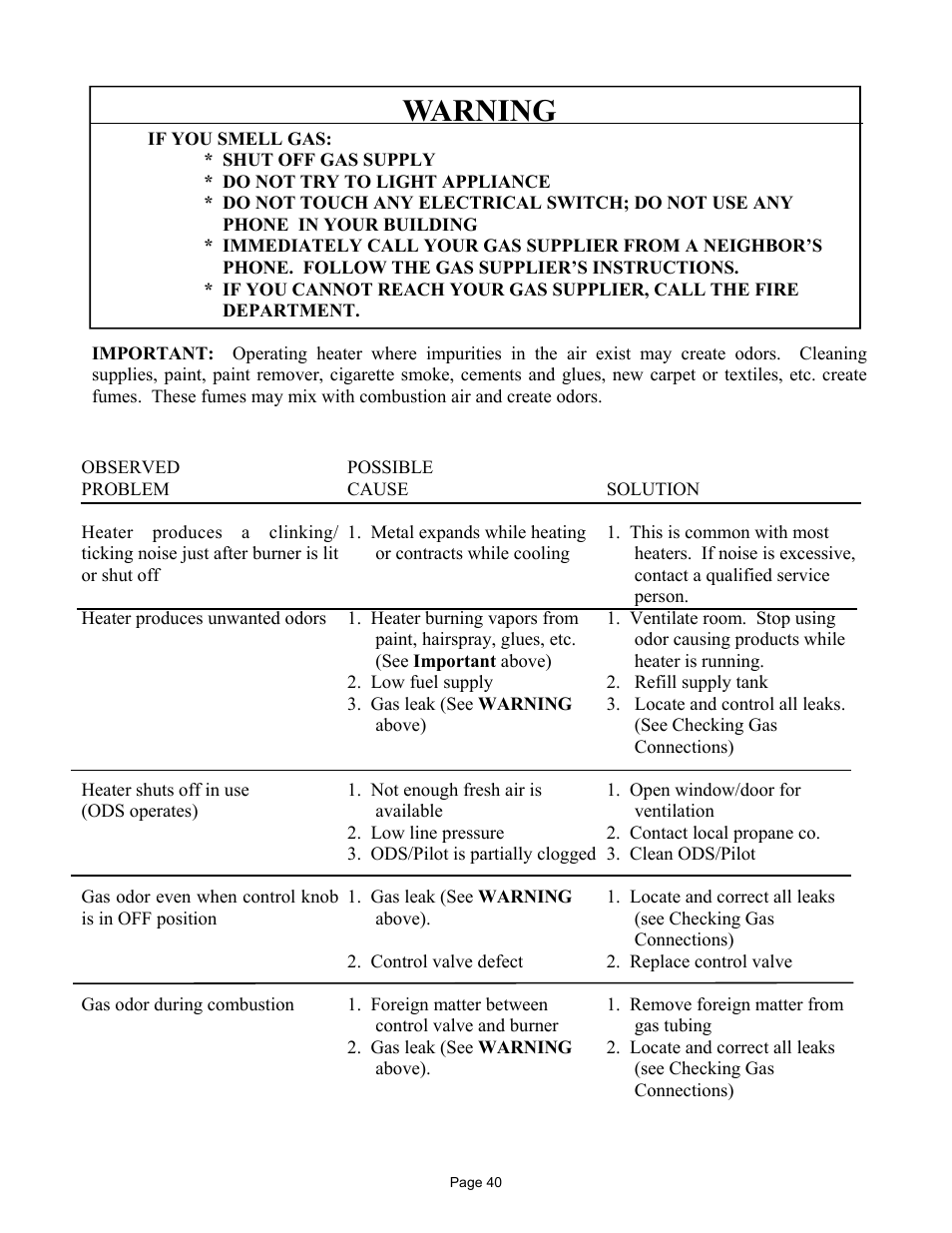 Warning | New Buck Corporation 384 User Manual | Page 44 / 54