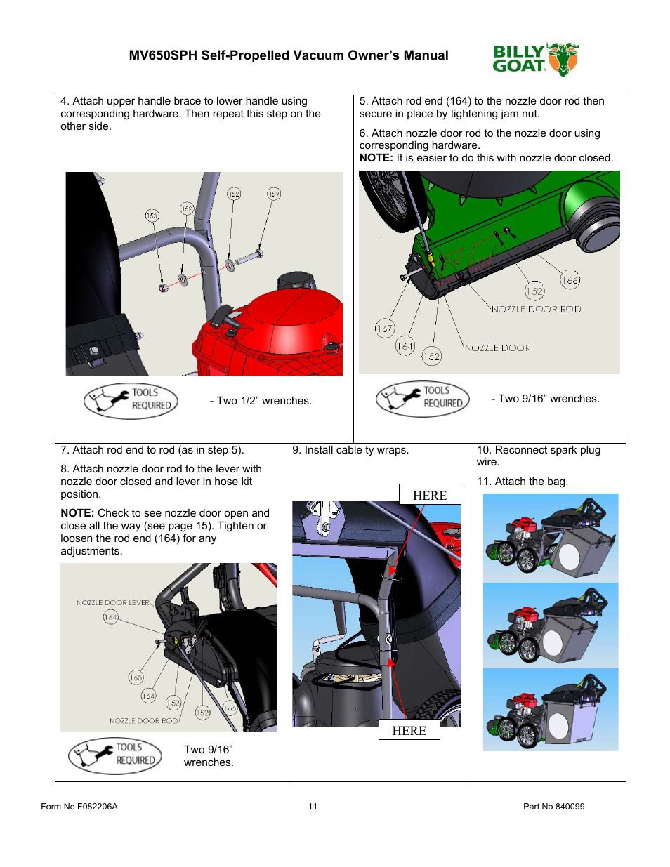 Billy Goat MV650SPH User Manual | Page 11 / 34