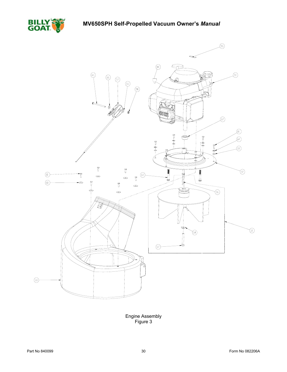 Mv650sph self-propelled vacuum owner’s manual | Billy Goat MV650SPH User Manual | Page 30 / 34