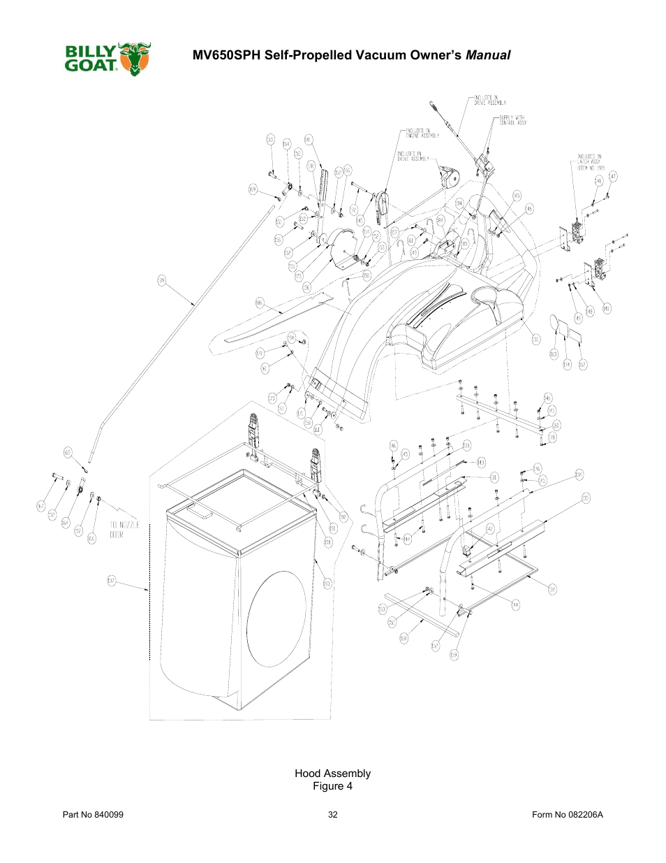Mv650sph self-propelled vacuum owner’s manual | Billy Goat MV650SPH User Manual | Page 32 / 34