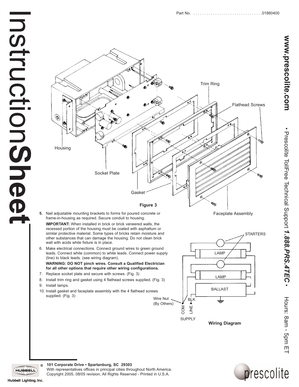 Instruction sheet, Prs.4tec | Prescolite 37F WITH 37C ACC. J-BOX User Manual | Page 2 / 2