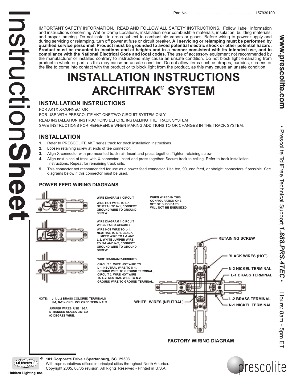 Prescolite ARCHITRAK SYSTEM AKTX - X Joiner User Manual | 1 page