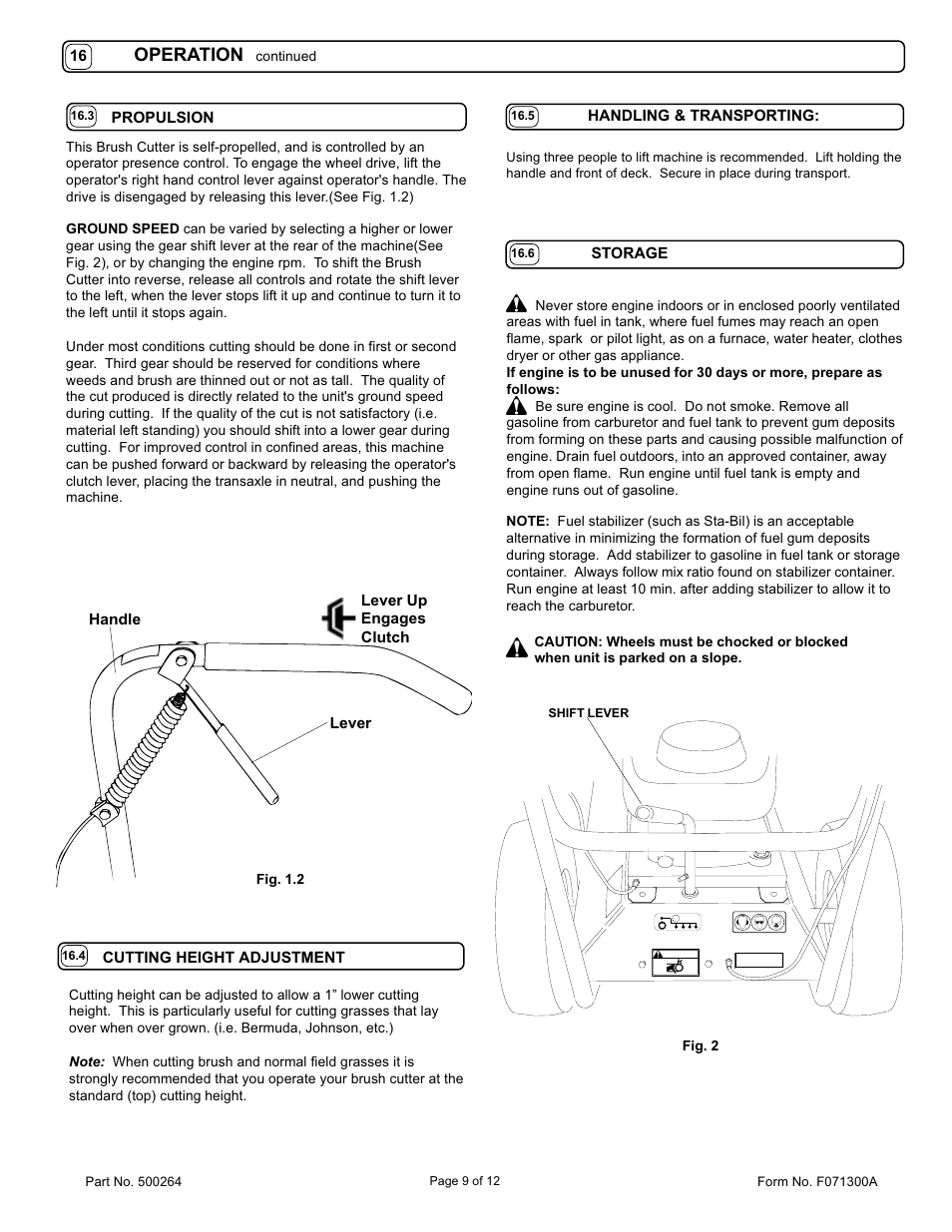 Operation | Billy Goat BC2401 User Manual | Page 9 / 12