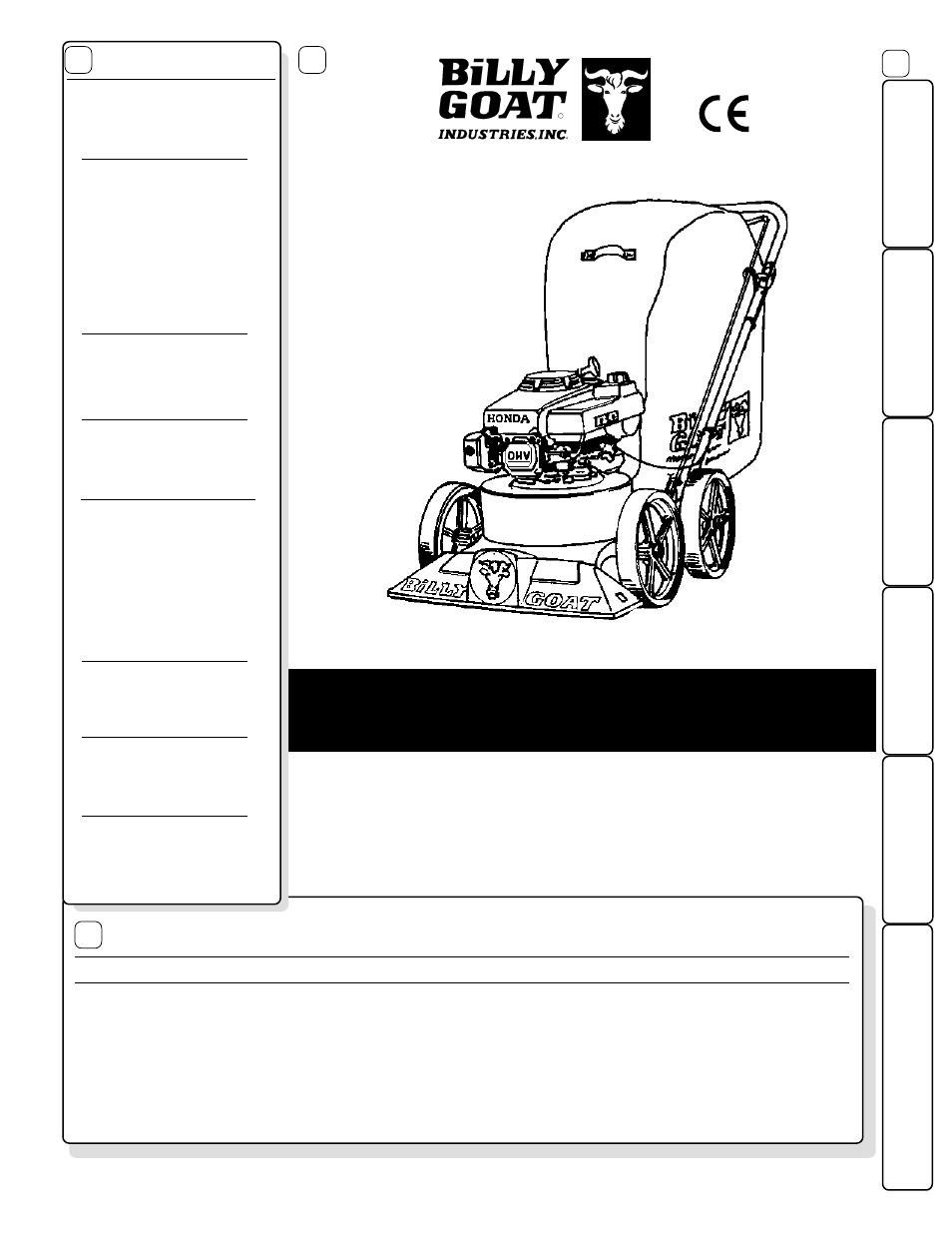 Billy Goat KD502ICQ User Manual | 8 pages