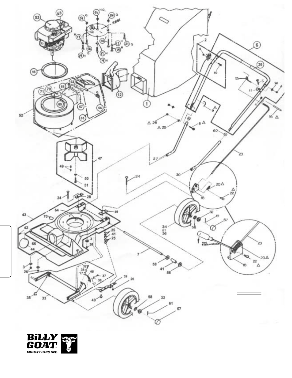 Parts drawing | Billy Goat KD502ICQ User Manual | Page 6 / 8