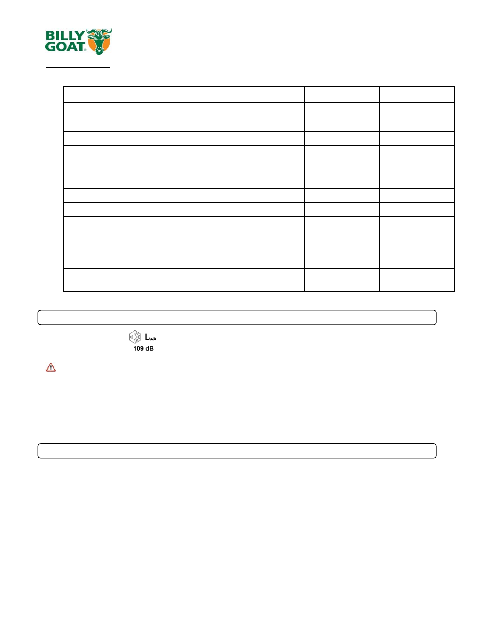 3 kv push owner’s manual specifications | Billy Goat KV600FB User Manual | Page 3 / 9