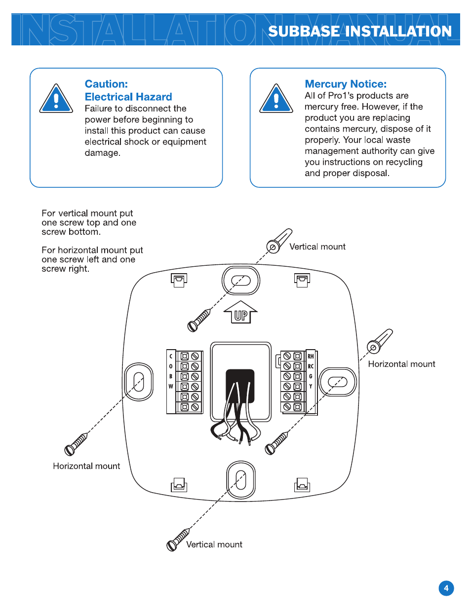 Pro1 T601 Installation manual User Manual | Page 4 / 9