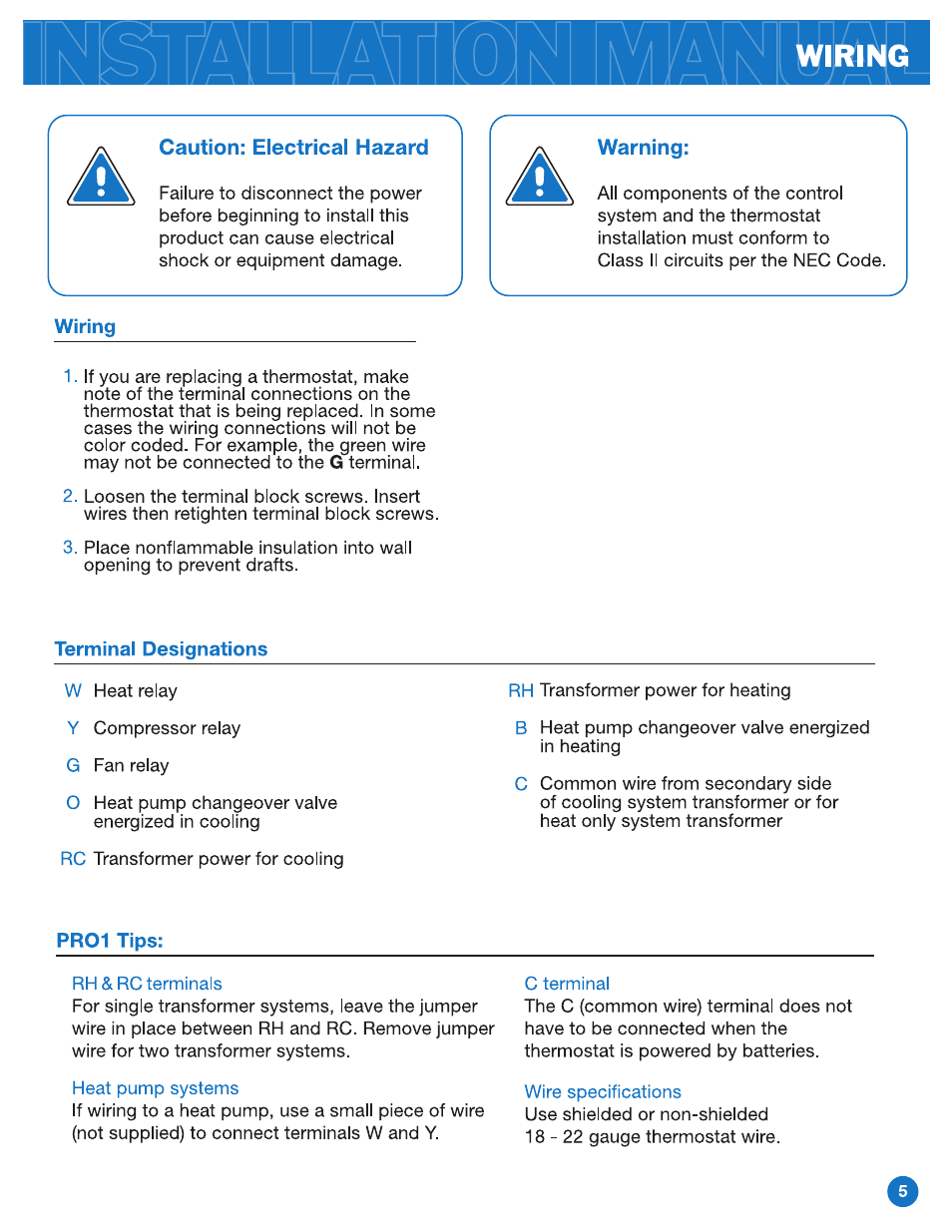 Pro1 T601 Installation manual User Manual | Page 5 / 9