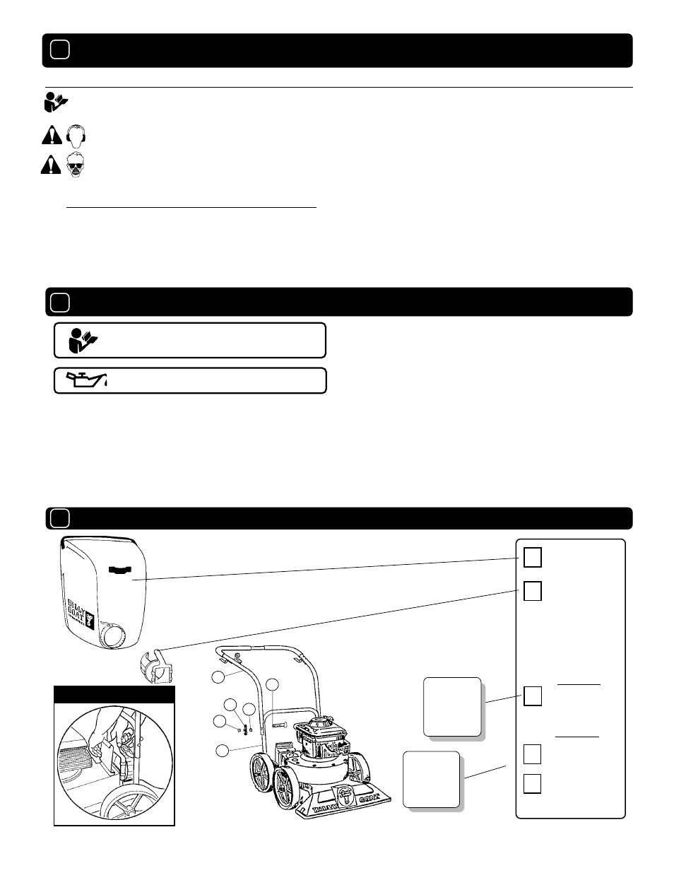 General safety, Assembly, Packing checklist | Billy Goat KD505ICQ User Manual | Page 3 / 8