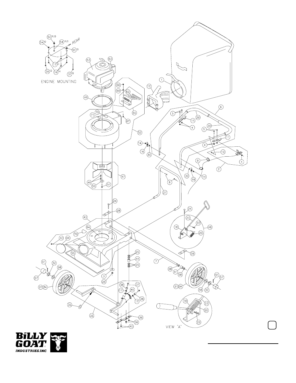 Parts drawing | Billy Goat KD505ICQ User Manual | Page 6 / 8