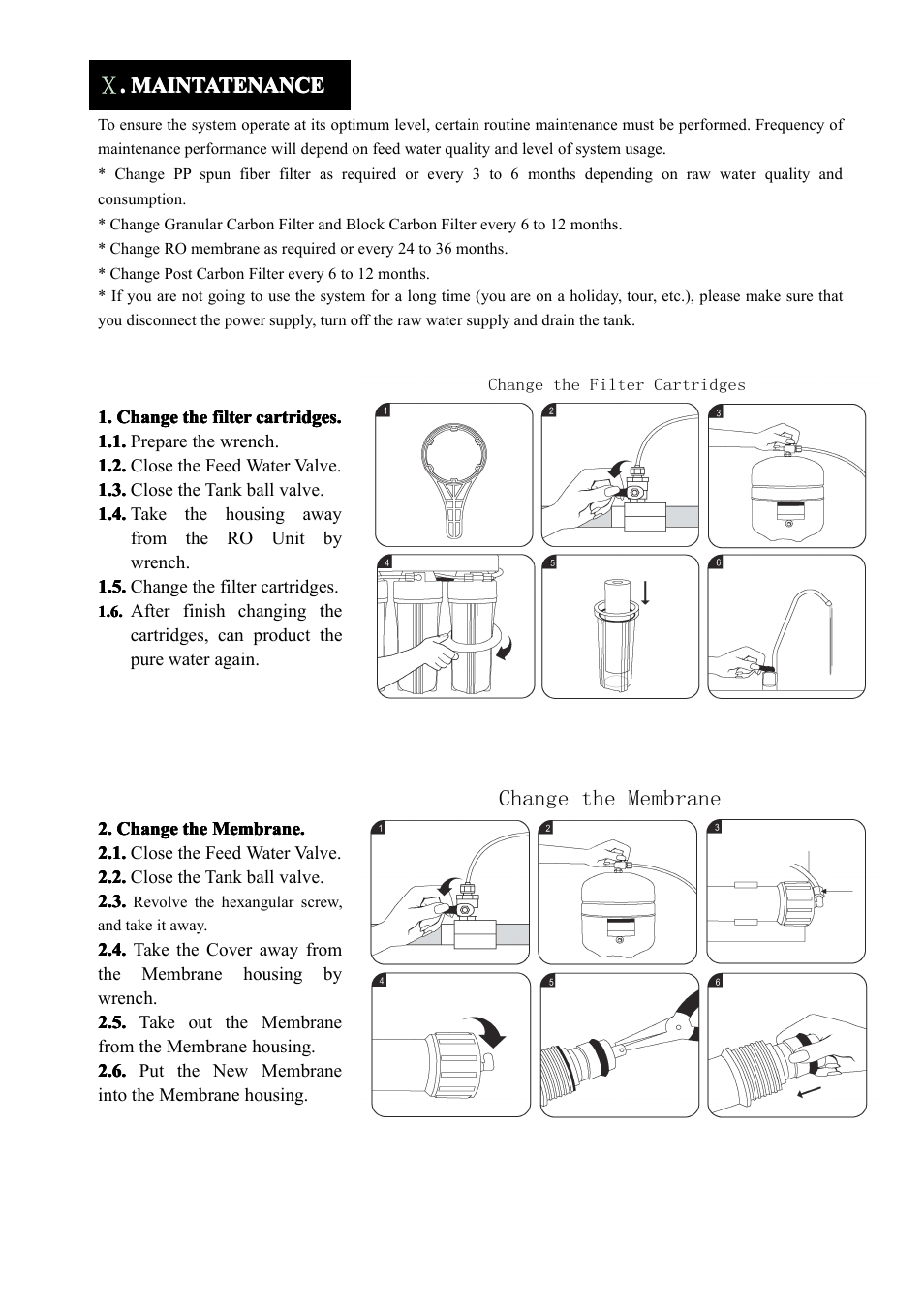 Purenex 6-Stage 75 GPD UV Ultra Violet Reverse Osmosis RO Water System User Manual | Page 11 / 13