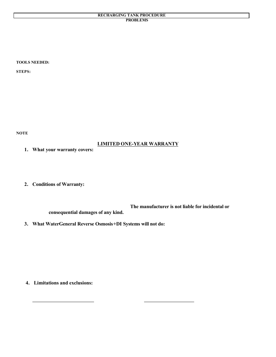 Purenex 7 Stage Reverse Osmosis System 100 GPG Per Day User Manual | Page 12 / 12