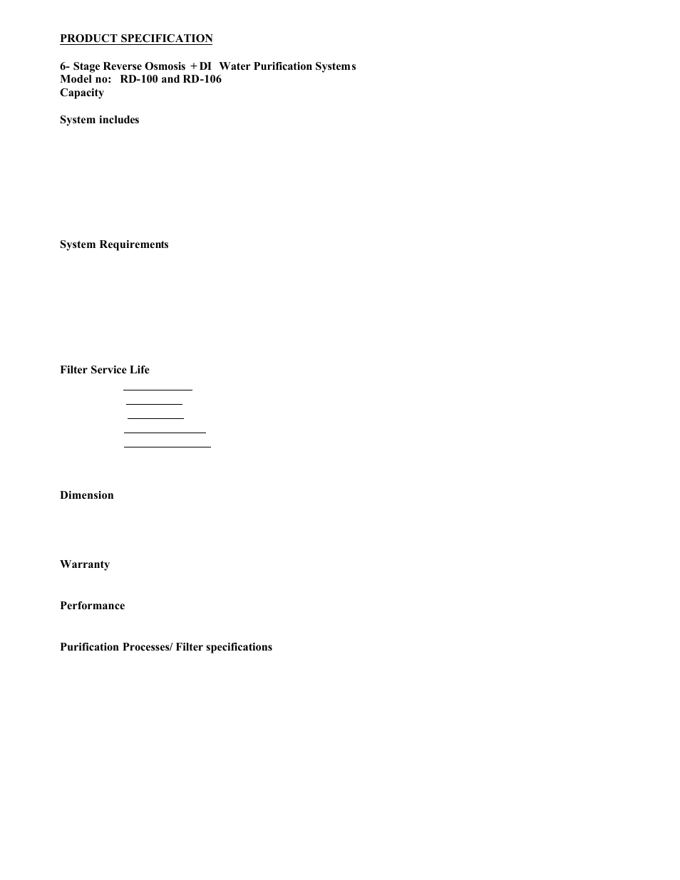 Purenex 7 Stage Reverse Osmosis System 100 GPG Per Day User Manual | Page 2 / 12