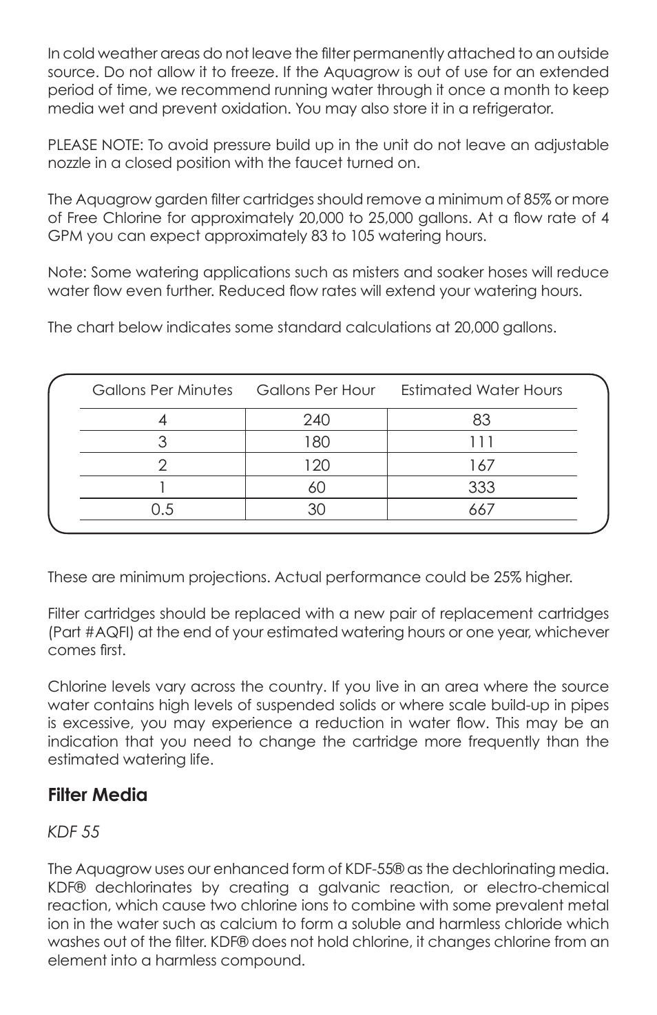 Filter media | Purenex Aquagrow User Manual | Page 2 / 4